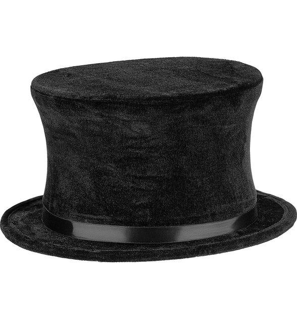 Widmann SRL Hoge hoed inklapbare fluweel zwart