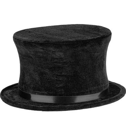 Widmann SRL Hoge hoed inklapbare fluweel zwart