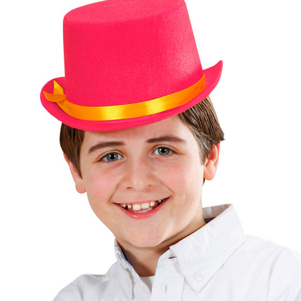 Widmann SRL Hoge hoed kind roze