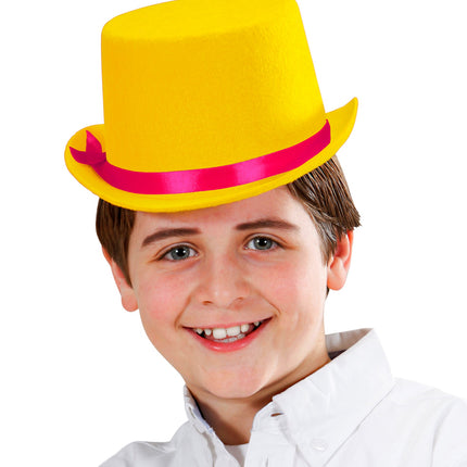 Widmann SRL Hoge hoed kinderen geel