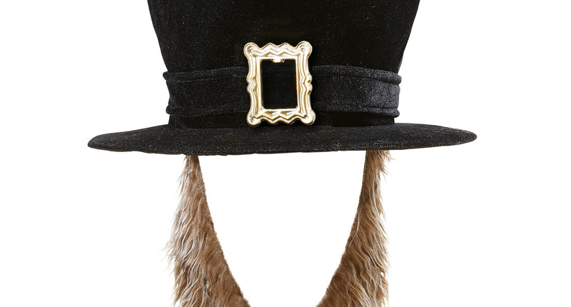 Widmann SRL Hoge hoed muts zwart met baard