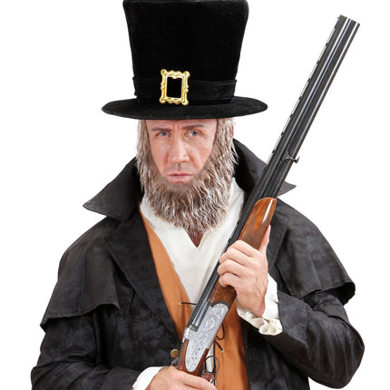 Widmann SRL Hoge hoed muts zwart met baard