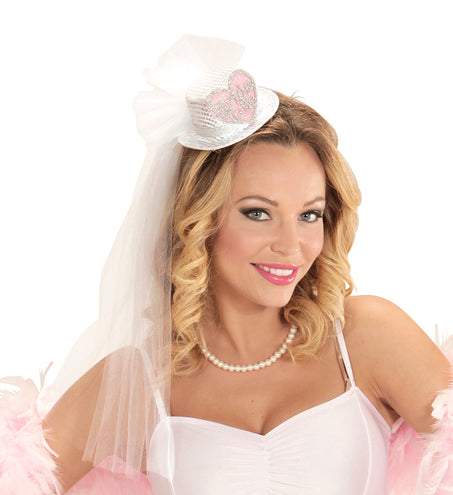Widmann SRL Hoge Hoed Pailletten "Bride To Be" Met Hartje
