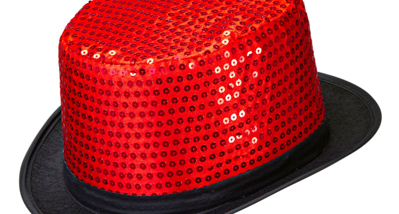 Widmann SRL hoge hoed pailletten rood