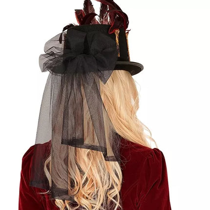 Widmann SRL Hoge hoed voodoo schedels en botten Tess