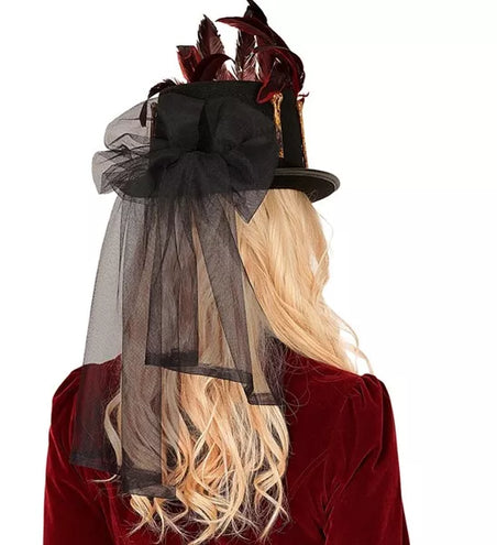 Widmann SRL Hoge hoed voodoo schedels en botten Tess