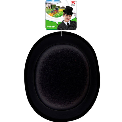 Widmann SRL Hoge hoed zwart kind