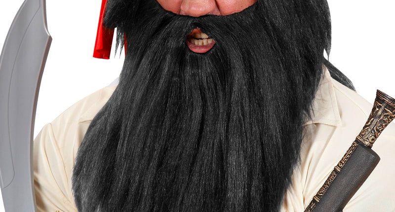 Widmann SRL Holbewoner pruik of piratenpruik Barba zwart