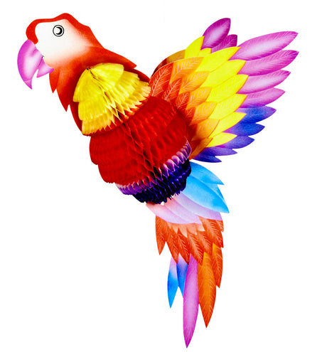 Widmann SRL Honingraat papegaai decoratie van papier