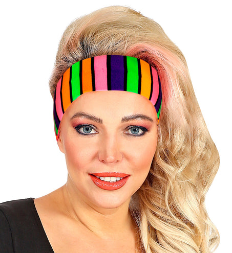 Widmann SRL Hoofdband 80's neon