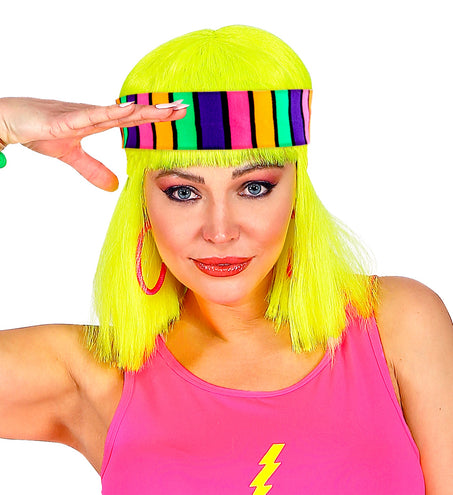 Widmann SRL Hoofdband 80's neon