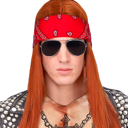 Widmann SRL Hoofdband bandana rood met motief