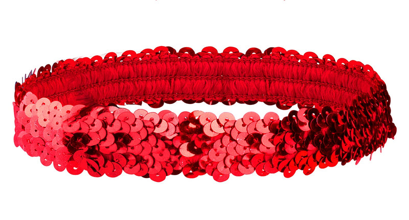 Widmann SRL Hoofdband Charleston pailletten rood