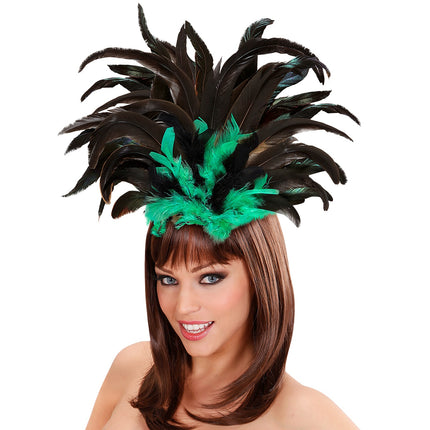 Widmann SRL Hoofdband Copa Cabana veren Zwart groen