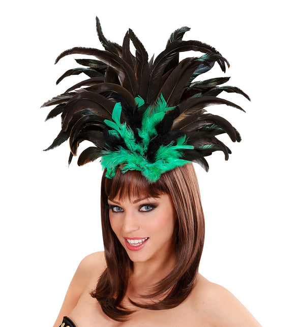 Widmann SRL Hoofdband Copa Cabana veren Zwart groen