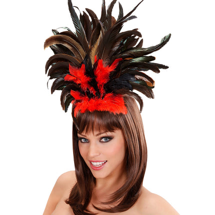 Widmann SRL Hoofdband Copa Cabana veren Zwart rood