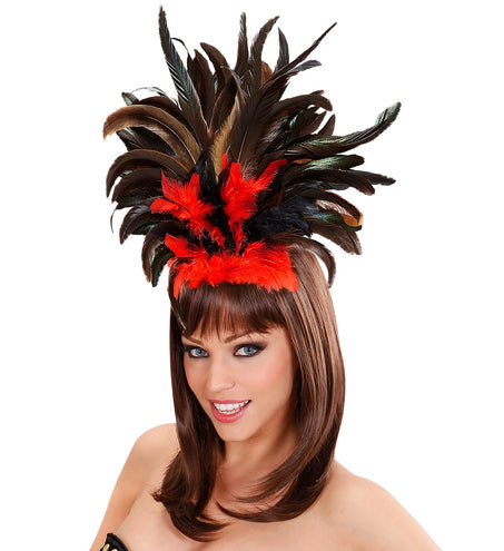 Widmann SRL Hoofdband Copa Cabana veren Zwart rood