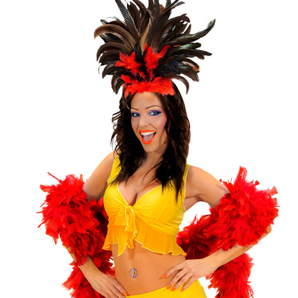 Widmann SRL Hoofdband Copa Cabana veren Zwart rood