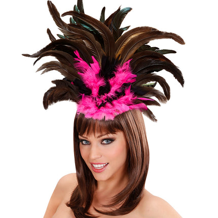 Widmann SRL Hoofdband Copa Cabana veren Zwart roze