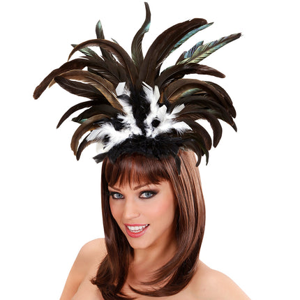 Widmann SRL Hoofdband Copa Cabana veren Zwart wit