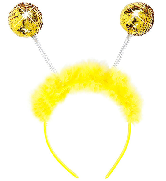 Widmann SRL Hoofdband Goud Pailletten Met Maraboe