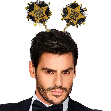 Widmann SRL Hoofdband Happy New Year goud