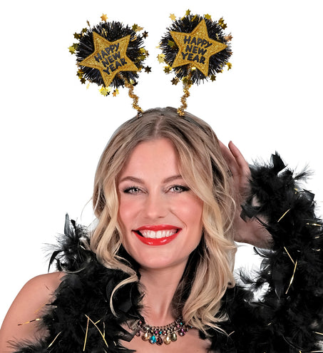 Widmann SRL Hoofdband Happy New Year goud