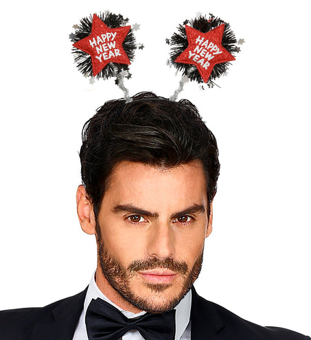 Widmann SRL Hoofdband Happy New Year rood