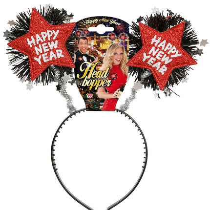 Widmann SRL Hoofdband Happy New Year rood