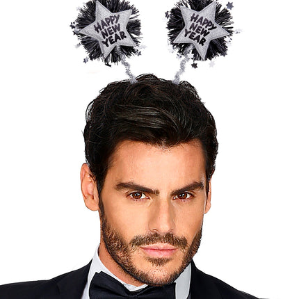 Widmann SRL Hoofdband Happy New Year zilver