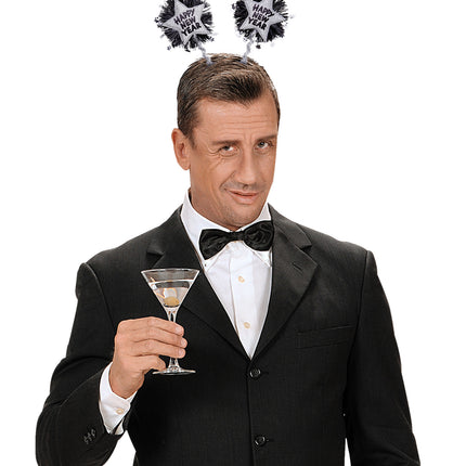 Widmann SRL Hoofdband Happy New Year zilver