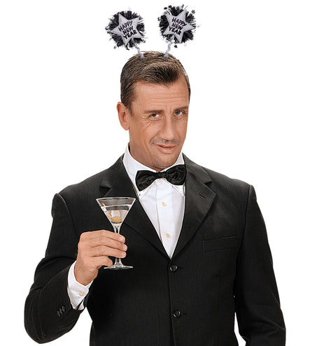 Widmann SRL Hoofdband Happy New Year zilver