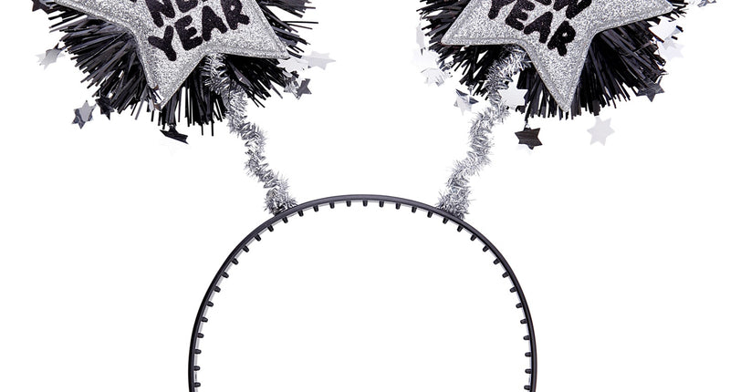 Widmann SRL Hoofdband Happy New Year zilver