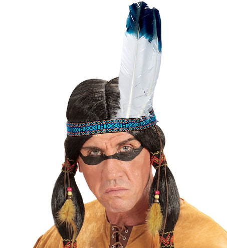 Widmann SRL Hoofdband Indiaan  met 2 veren