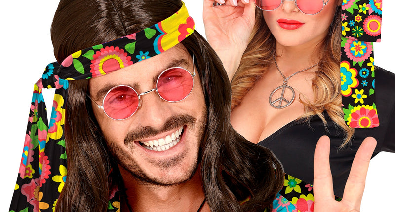 Widmann SRL Hoofdband jaren 70 bloemenfeest