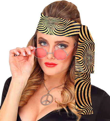 Widmann SRL Hoofdband jaren 70 disco goud