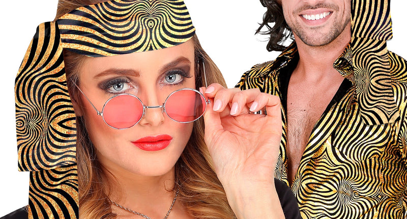 Widmann SRL Hoofdband jaren 70 disco goud