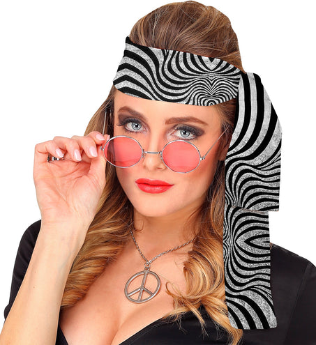 Widmann SRL Hoofdband jaren 70 disco zilver