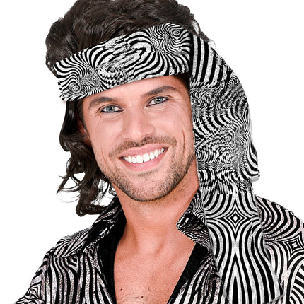 Widmann SRL Hoofdband jaren 70 disco zilver