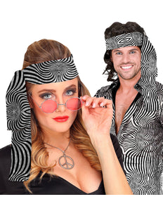 Widmann SRL Hoofdband jaren 70 disco zilver