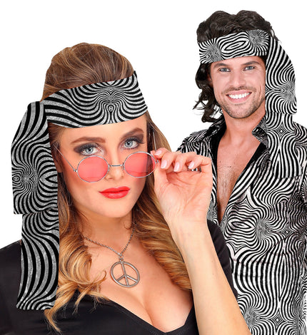 Widmann SRL Hoofdband jaren 70 disco zilver