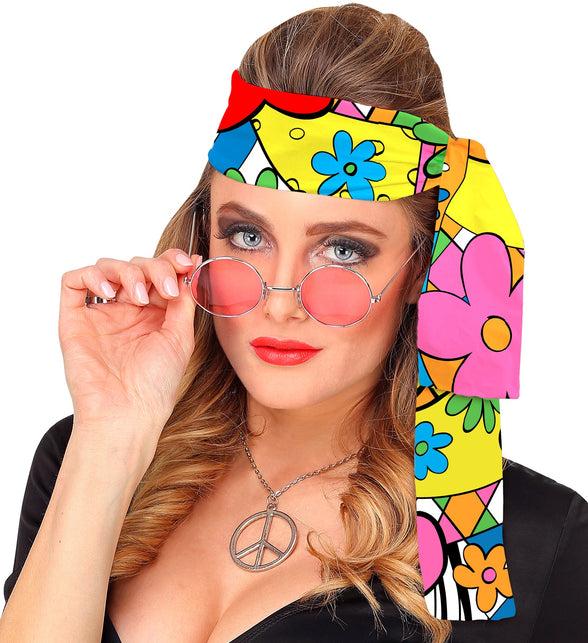 Widmann SRL Hoofdband jaren 70 flower power