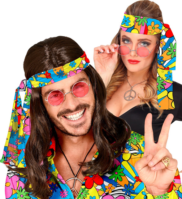 Widmann SRL Hoofdband jaren 70 flower power