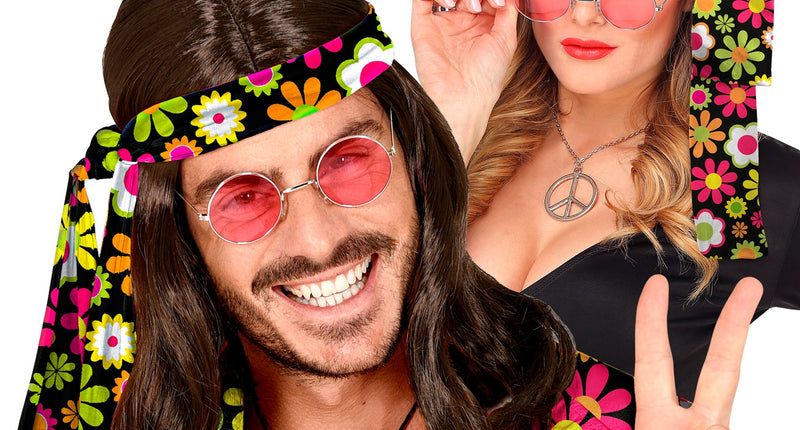 Widmann SRL Hoofdband jaren 70  flowers