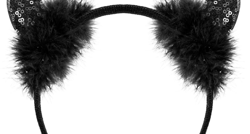 Widmann SRL Hoofdband pailletten hoorntjes Evi zwart