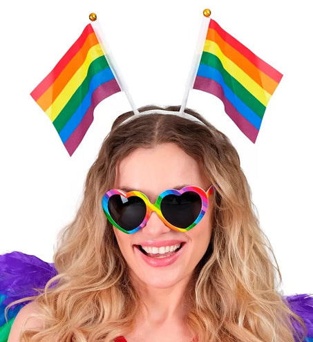 Widmann SRL Hoofdband regenboog vlaggen Siem