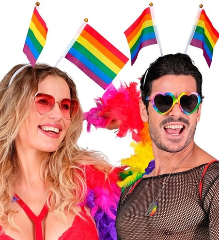 Widmann SRL Hoofdband regenboog vlaggen Siem