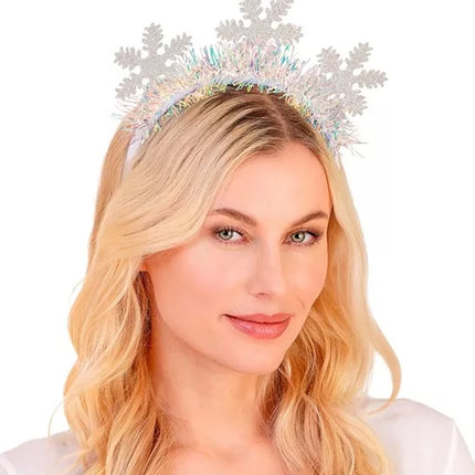 Widmann SRL Hoofdband sneeuwvlokken glitter Bram