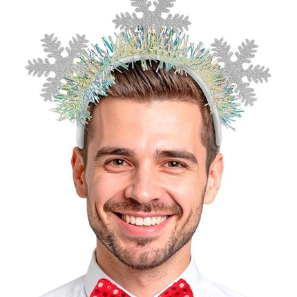 Widmann SRL Hoofdband sneeuwvlokken glitter Bram