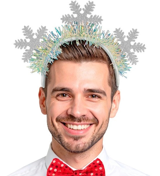 Widmann SRL Hoofdband sneeuwvlokken glitter Bram